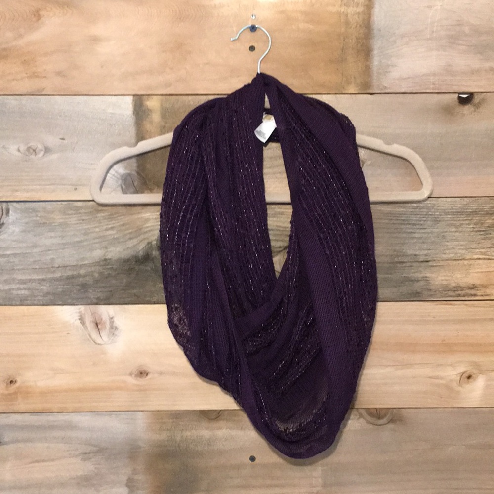 Purple Scarf with Silver detail